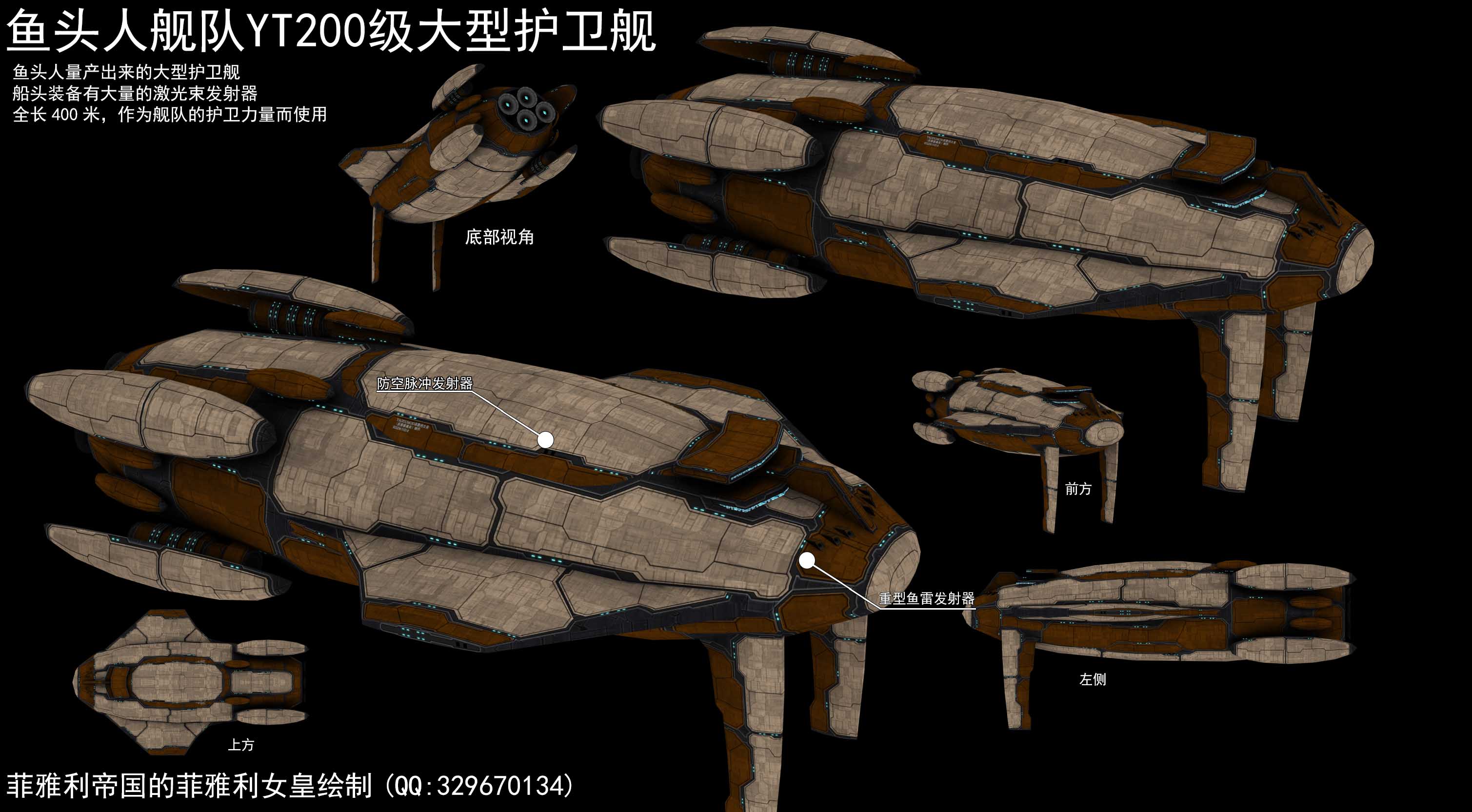 鱼头人舰队"YT200"级大型护卫舰